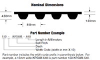 KPS8M-1000 Timing Belt (120-KPS8M-1000)