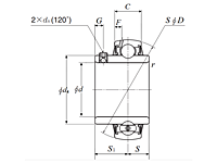 Bearing Insert w/ Set Screw, Wide Inner Ring - Spherical O.D. - Dimensions