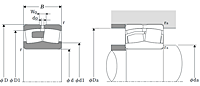 Shaker Screen Spherical Roller Bearing w/ Standard Bore - Dimensions