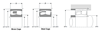 Spherical Roller Bearing w/ Standard Bore, 213 Series - Dimensions