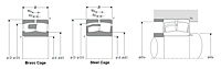 Spherical Roller Bearing w/ Standard Bore & Oil Groove, 230 Series - Dimensions