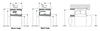 Spherical Roller Bearing w/ Tapered Bore & Oil Groove - Dimensions