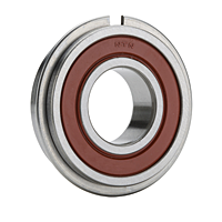 Single Row Radial Ball Bearing - Single Sealed (Contact Rubber Seal) w/ Snap Ring