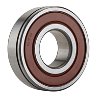 Single Row Radial Ball Bearing - Single Sealed (Contact Rubber Seal), 8000 Series