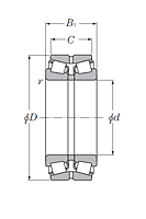 Double Row Tapered Roller Bearings - Dimensions