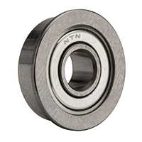 Single Row Radial Ball Bearing w/ Flanged Outer Ring - Double Shielded