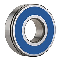 Single Row Radial Ball Bearing - Single Sealed (Light Contact Rubber Seal) w/ Snap Ring Groove