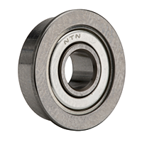 Single Row Radial Ball Bearing w/ Flanged Outer Ring - Removable Single Shield