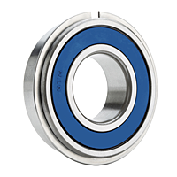Single Row Radial Ball Bearing - Double Sealed (Light Contact Rubber Seal) w/ Snap Ring