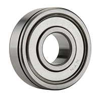 Single Row Radial Ball Bearing - Double Shielded, Snap Ring Groove