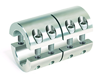 Two-Piece Industry Standard Clamping Couplings w/Keyway 2ISCC-Series, Stainless Steel