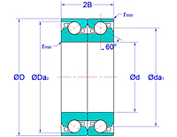 Duplex Pair Ball Screw Support Bearings in Back-to-Back Arrangement (DB)