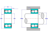 Double Row Angular Contact Ball Bearings - Two Shields (ZZ)