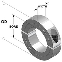 Two-Piece Clamping Collar