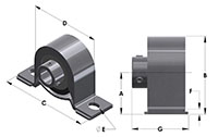 Ball Bearing, Pressed Steel Housing, Self-Aligning, Heavy Gauge Type PBPH-BL - Series