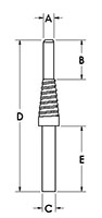 Deluxe Tapered Type Mandrels for Cartridge Rolls