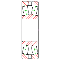 Spherical Roller Bearing - Double Row, Cylindrical Bore, with Lubrication Groove, High Capacity_2