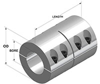 Metric Two-Piece Industry Standard Clamping Coupling