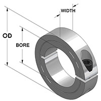 One-Piece Clamping Collar