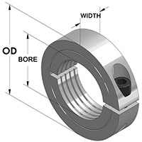 One-Piece Threaded Clamping Collar