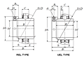 Bearing Insert w/ Eccentric Locking Collar, Wide Inner Ring - Spherical O.D. - Dimensions