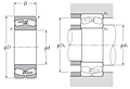 Spherical Roller Bearing w/ Standard Bore, 240 Series - Dimensions