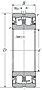 Sealed Spherical Roller Bearings w/ Tapered Bore - Dimensions