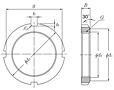 Standard Locknut - Dimensions