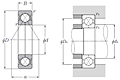 Four Point Ball Bearings - Dimensions