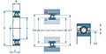 Single Hybrid Angular Contact Ball Bearing, High Precision - Dimensions