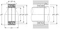 Duplex Angular Contact Ball Bearings for Axial Loads - HTA Type - Dimensions