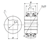 Heavy Duty Disc Bearing - Square Bore, Spherical O.D., Type 4 - Dimensions