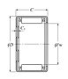 Drawn Cup Needle Roller Bearing - BK Type - Dimensions