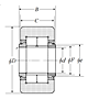 Roller Follower Yoke Type Track Roller Bearing w/ Inner Ring, NUTR Type, Cylindrical O.D. - Dimensions