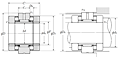 Needle Roller Bearing with Double-Direction Thrust Needle Roller Bearing - ARN Type - Dimensions