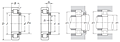 Cylindrical Roller Bearing w/ One Lip Inner Ring w/ Outer Ring & Roller Assembly, Separate Thrust Collar- NH Series - Dimensions