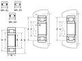 Cylindrical Roller Bearing - Separable Inner Ring w/ One Rib, Outer Ring w/ Two Ribs - Dimensions