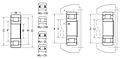 Cylindrical Roller Bearing - Inner Ring w/ Two Ribs, Separable Outer Ring w/ One Rib - Dimensions