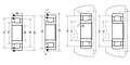 Non-Separable Type Bearing - Inner Ring w/ Two Ribs, Outer Ring w/ One Rib, Retaining Ring, Snap Ring - Dimensions