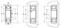 Separable Inner Ring Type Bearing - Inner Ring w/ One Rib, Outer Ring w/ Two Ribs, Dowel Hole - Dimensions