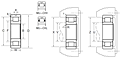 Separable Outer Ring Type Bearing - Inner Ring w/ Two Ribs, Plain Outer Ring, Dowel Hole - Dimensions