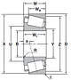 Cone for Tapered Roller Bearing - Inch Series and J Series - Dimensions