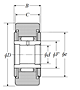 Roller Follower Yoke Type Track Roller Bearing w/ Inner Ring, Double Sealed, NATR Type, Cylindrical O.D. - Dimensions