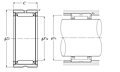 Machined-Ring Needle Roller Bearing w/o Inner Ring - RNA48, RNA49 Series - Dimensions