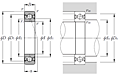 Sealed High-Speed Angular Contact Ball Bearings - BNS Ultage Type - Dimensions