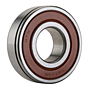 Single Row Radial Ball Bearing - Double Sealed (Contact Rubber Seal), Snap Ring Groove