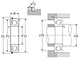 Single Row Radial Ball Bearing - Single Shielded w/ Snap Ring, Series BL - Dimensions