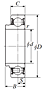 Bearing Insert w/ Wide Inner Ring - Cylindrical O.D. - Dimensions