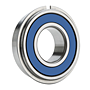 Single Row Radial Ball Bearing - Single Sealed (Light Contact Rubber Seal) w/ Snap Ring