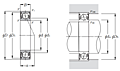 Sealed Angular Contact Ball Bearings - Dimensions